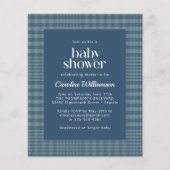 Budget Blue Retro Glen Play Baby shower (Voorkant)