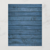 Budget Blue Rustic Licht Mason Jar Wedding Invite (Achterkant)