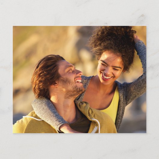 Budget Blue Rustic Wood 2 Foto Wedding Invite (Achterkant)