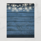 Budget Blue Rustic Wood String Light Wedding (Achterkant)