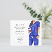 Budget Blue Scrubs Verpleegkundige Foto Afstuderen (Staand voorkant)