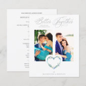 Budget Blue Shades Grey Floral Heart 2 Photos  (Voorkant / Achterkant)