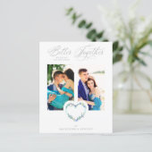 Budget Blue Shades Grey Floral Heart 2 Photos  (Staand voorkant)