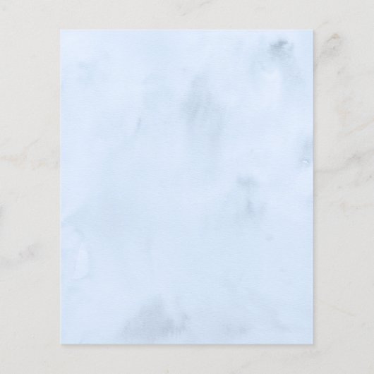 Budget Blue & Silver Sneeuwvlok Winter Baby shower (Achterkant)