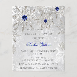 Budget Blue Snowflake Bridal Shower