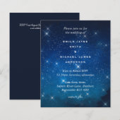 Budget Blue Sterrennacht Sky White Stars Wedding (Voorkant / Achterkant)