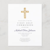 Budget Blue Stripes Religious Boy First Community (Voorkant)