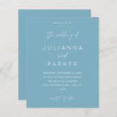 Budget Blue Summer MOD Calligraphy Wedding (Voorkant / Achterkant)