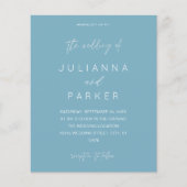 Budget Blue Summer MOD Calligraphy Wedding (Voorkant)