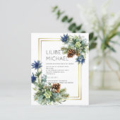 BUDGET Blue Thistle Eucalyptus Weddenschap Wonderl (Staand voorkant)