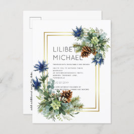 BUDGET Blue Thistle Eucalyptus Weddenschap Wonderl Briefkaart