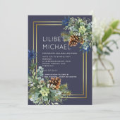 BUDGET Blue Thistle Eucalyptus Weddenschap Wonderl Kaart (Staand voorkant)