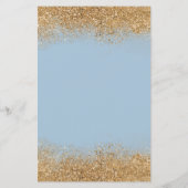 Budget Blue Umbrella Boy Baby shower Invitation (Achterkant)