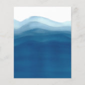 Budget Blue Waterverf Baby Boy Shower Uitnodiging (Achterkant)