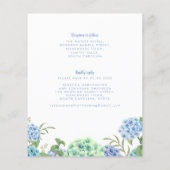 Budget Blue Waterverf Floral Weddenschap (Achterkant)