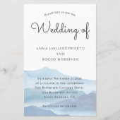 Budget Blue Waterverf Mountain Wedding (Voorkant)