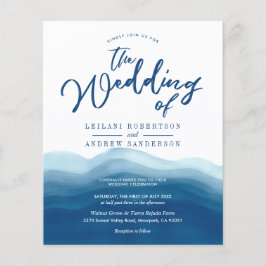 Budget Blue Waterverf Wave Wedding