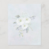 Budget Blue White Floral Wedding Invitation (Achterkant)