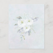 Budget Blue White Floral Wedding Invitation (Achterkant)