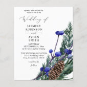 Budget Blue Winter Berries & Pine Greenery Wedding (Voorkant)