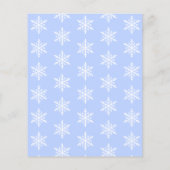 Budget Blue Winter Onederland 1e verjaardag Uitnod (Achterkant)