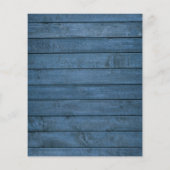 Budget Blue Wood String Lights Wedding Invitation (Achterkant)