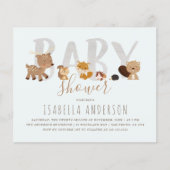 Budget Blue Woodland Animals Neutraal Baby shower (Voorkant)