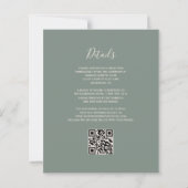 Budget Blush Agaat Sage Green QR Code Trouwen (Achterkant)