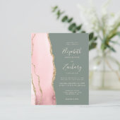 Budget Blush Agaat Sage Green QR Code Trouwen (Staand voorkant)