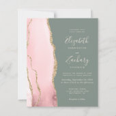 Budget Blush Agaat Sage Green QR Code Trouwen (Voorkant)