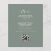 Budget Blush Agate Sage Groene QR Code Huwelijk (Achterkant)