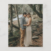 Budget Blush Bloemen Foto Save the Date (Achterkant)