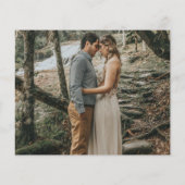 Budget Blush Bloemen Foto Save the Date (Achterkant)