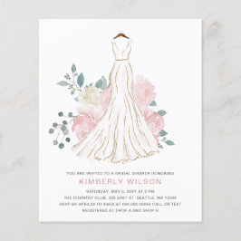 Budget Blush Bloemen Trouwjurk Vrijgezellenfeest