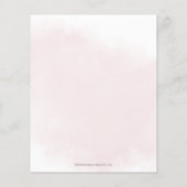 Budget Blush Bourgogne Engagement Party Uitnodigin (Achterkant)