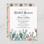 Budget Blush Cactus Bridal Shower Invitation<br><div class="desc">Begroting - bijtende blush cacti-bridal Shower-uitnodigingen</div>