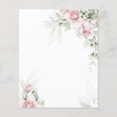 Budget Blush & Eucalyptus Sweet 16 Uitnodiging (Achterkant)