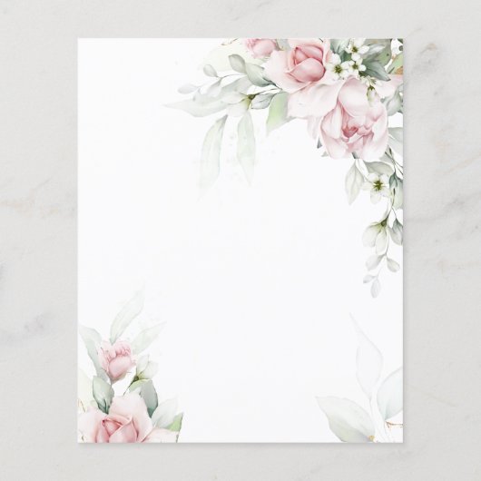 Budget Blush & Eucalyptus Sweet 16 Uitnodiging (Achterkant)