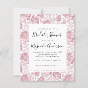 Budget Blush Floral Bridal Shower