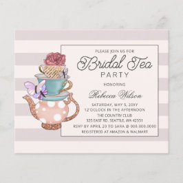 Budget Blush Floral Bridal Tea Party