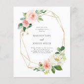 Budget Blush Floral Engagement Party (Voorkant)
