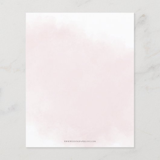 Budget Blush Floral Engagement Party Uitnodigingen (Achterkant)