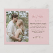 BUDGET Blush Floral Photo Weddenschap Hartelijk da Flyer (Achterkant)