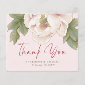 BUDGET Blush Floral Photo Weddenschap Hartelijk da Flyer (Voorkant)