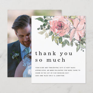 Budget Blush Florals Pas getrouwd Foto Hartelijk d