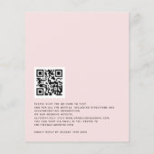Budget Blush Florals QR Code Weddenschap (Achterkant)