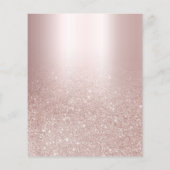 Budget Blush Folie 40e Verjaardag Uitnodiging (Achterkant)