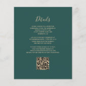 Budget Blush Gold Agaat Green QR Code Trouwen (Achterkant)
