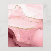 Budget Blush Gold Agate Roos Birthday Uitnodiging (Achterkant)