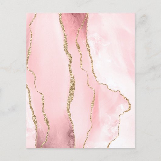 Budget Blush Gold Agate Roos Weddenschap (Achterkant)